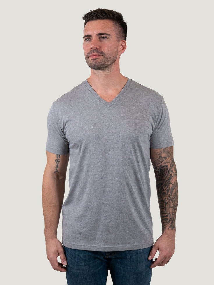 Heather Grey V-Neck
