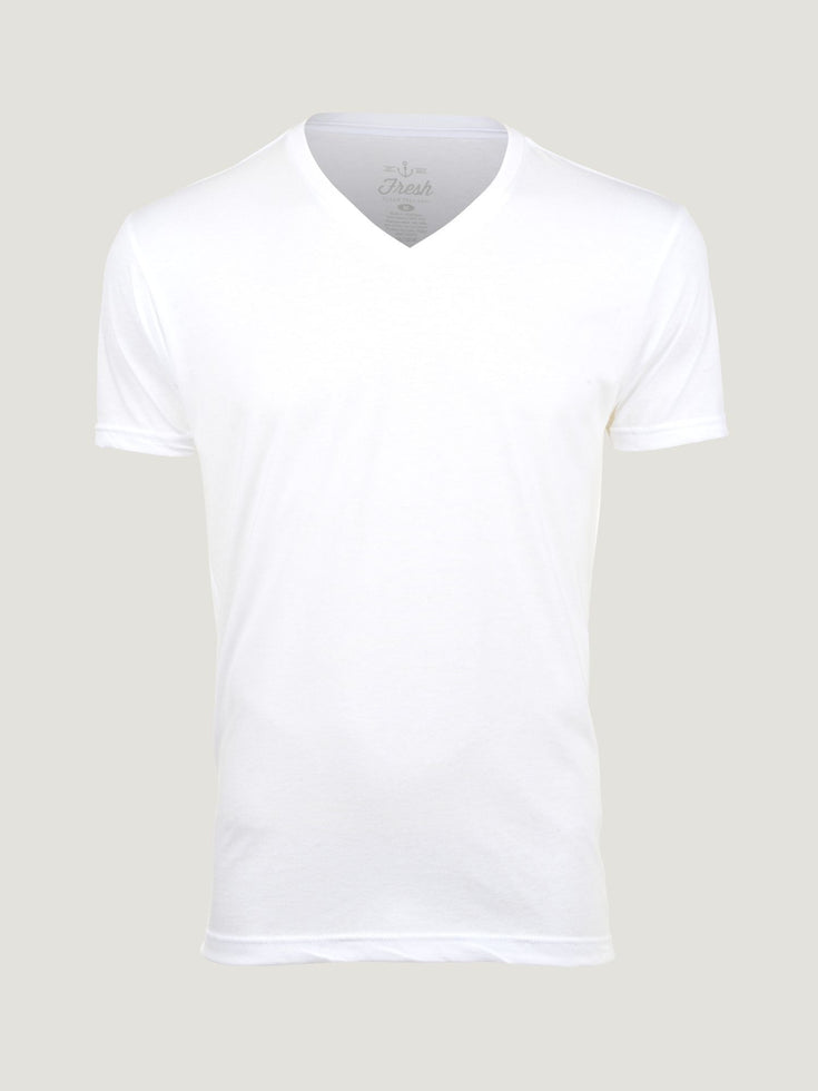 White V-Neck